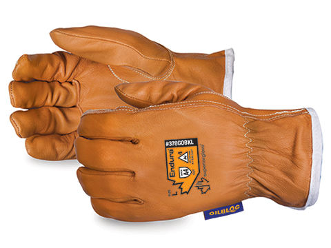 378GOBKL Superior Glove® Endura® Kevlar ® -Lined Waterstop ™ / Oilbloc ™ Goat-Grain Arc-Flash Drivers Gloves